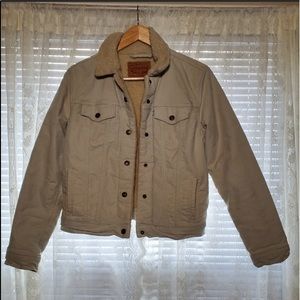 Levi’s Sherpa White Denim Jacket Medium